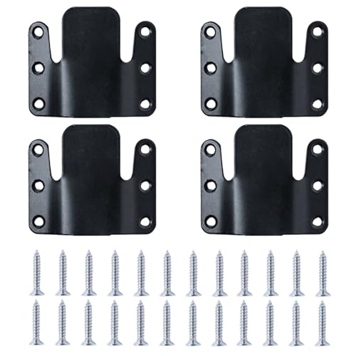 GOROBU 4-Piece Sectional Couch Connectors, Black Metal Interlocking Clips