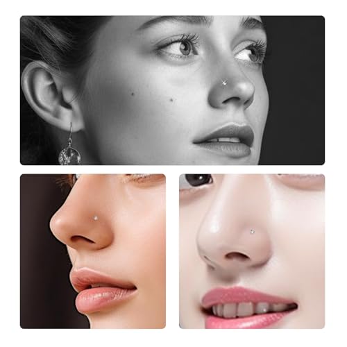 YINPAD Disposable Safe Nose Piercing Gun Kit with Built-In Stud and Pad (Golden Black)