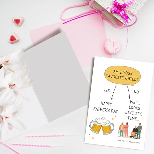 Funny Father's Day Card - Favorite Child Joke for Dad & Grandpa