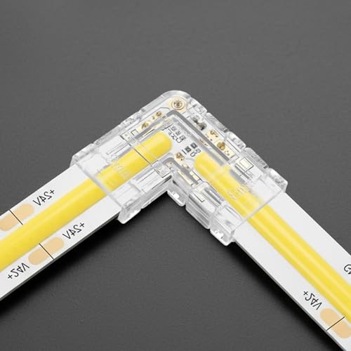 20 Pcs L-Shaped LED Strip Connectors for 8mm COB Lights