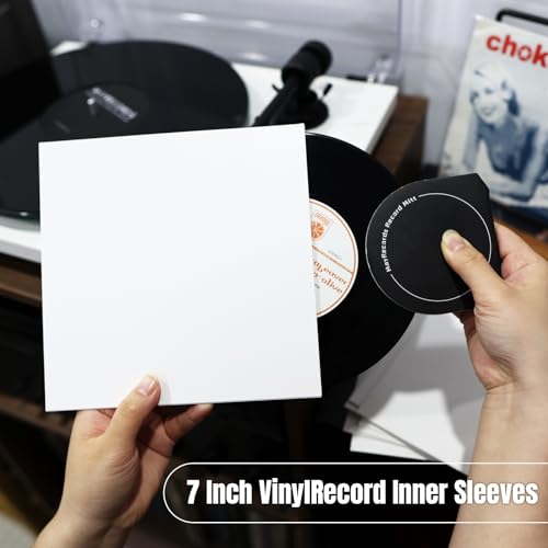 7-Inch Record Sleeves - White EP Jacket Covers, 10 Pack, Style A