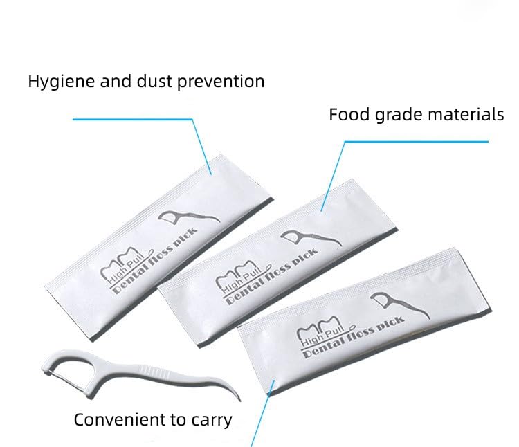Individually Wrapped Dental Floss Picks 50 Count Portable Travel Flossers