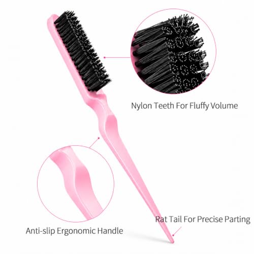 Aigee 6-Piece Slick Back Hair Brush & Edge Control Brush Set