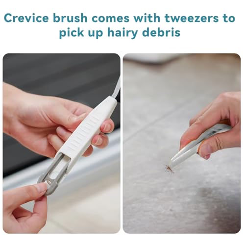 V-Shaped Crevice Cleaning Brush Set with Tweezers - 4 Piece Gap Tool