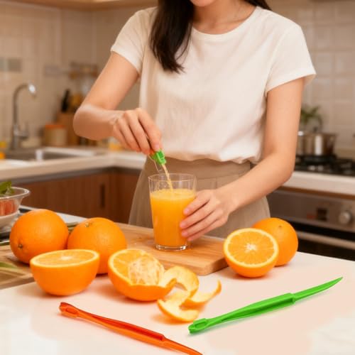 Citrus Peeler Tool Set - 2PCS Easy Fruit Slicer & Lemon Cutter