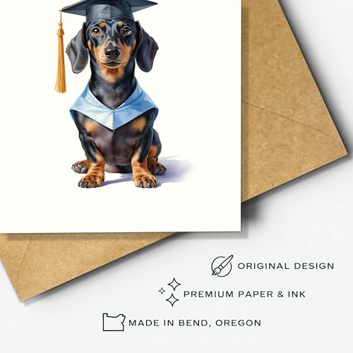Funny Pet-Themed Graduation Card for Animal Lovers - 5.3x8 Inches