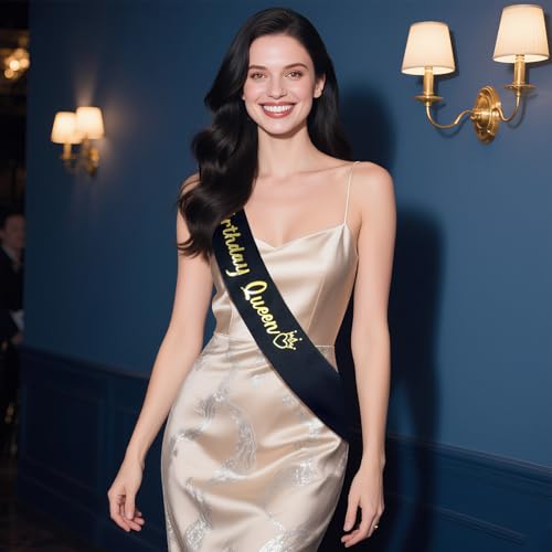 Birthday Queen Sash for Women - Satin Birthday Party Gift