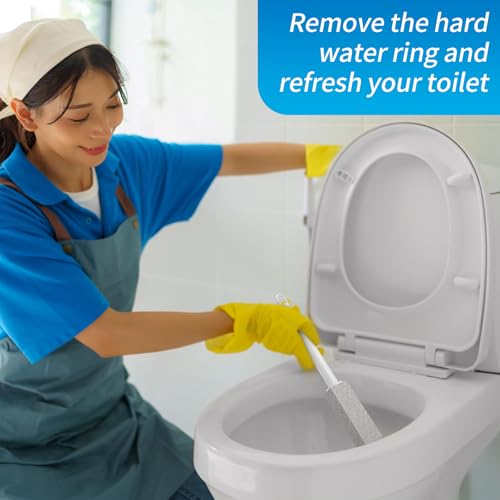 4TH Pumice Stone Toilet Cleaner 3 Pack with Long Handle - Eco-Friendly, Scratch-Resistant