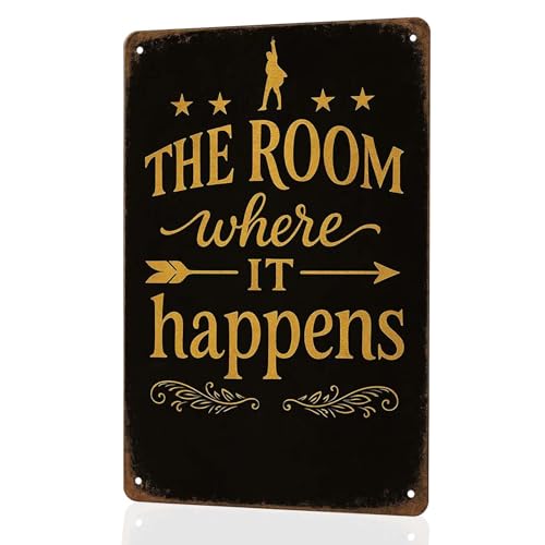Hamilton The Room Where It Happens Tin Sign 8x12 Metal Wall Decor