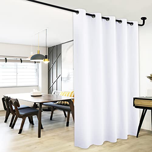 NICETOWN Extra Wide Sliding Door Curtain, 70" x 84" Grommet Panel, White