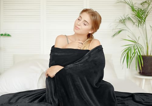 Utopia Bedding Black Twin Fleece Blanket (60x80 Inches) - Ultra Soft