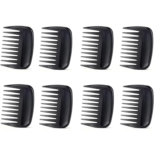 Attkryy 8-Pack Wide Tooth Detangler Combs Anti-Static Hair Combs