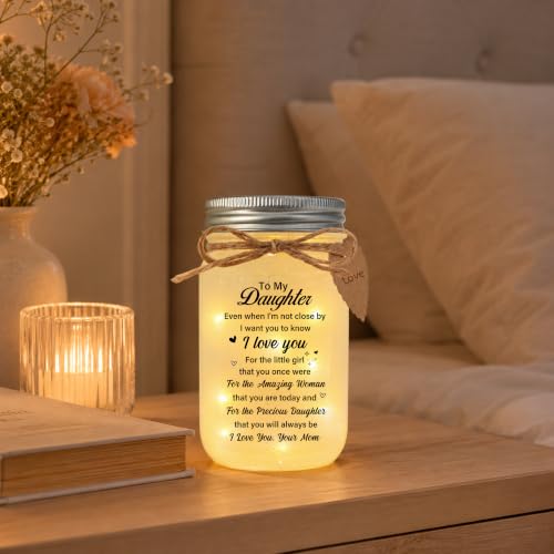 Daughter Gifts from Mom Mason Jar Night Light - To My Daughter Variation of THIS Listing