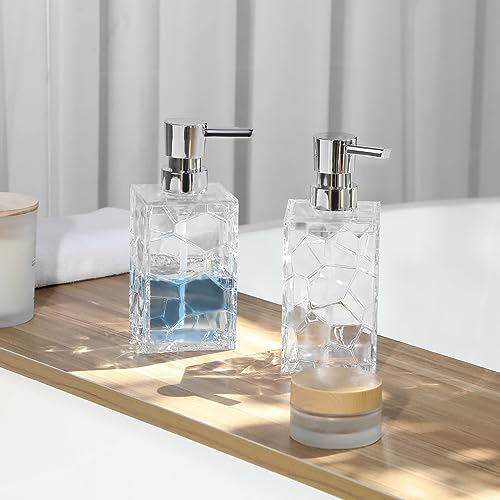 Clear Acrylic Pump Bottle Dispenser 10oz - 1 Pack for Lotion & Soap