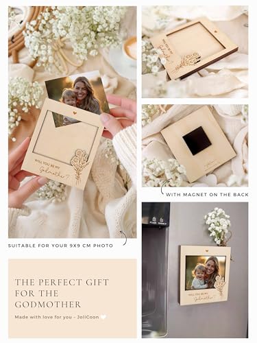 Joli Coon Godmother Proposal Wooden Photo Frame - 4.5x3.9in