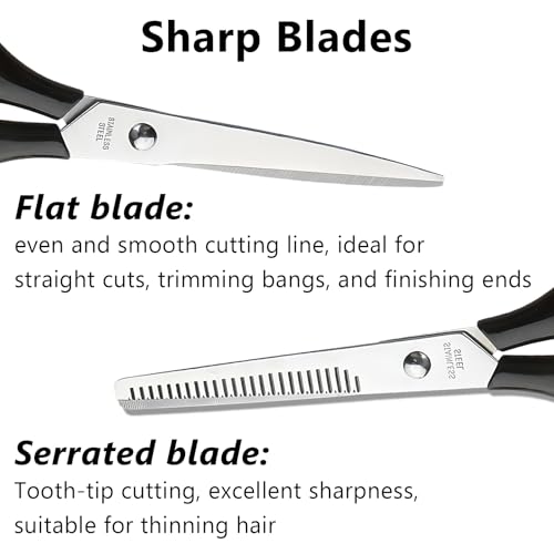 Jaasuee Professional Hairdressing Scissors & Thinning Shears Kit 6.88 Inch