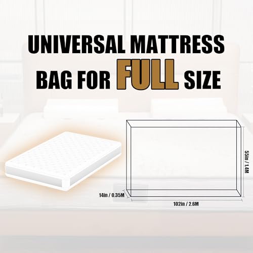 PROMORE Full Size Mattress Bag - 1.5Mil Heavy-Duty Plastic Moving Cover
