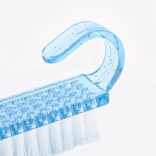 Mekupeu 4 Pcs Mini Handle Grip Nail Brushes for Fingernails and Toes