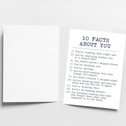 Funny Birthday Card - 10 Facts About You Humor Card B9