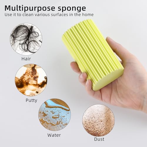 Motroce 6 PCS Damp Duster Sponge, Reusable Groove Cleaning Tool