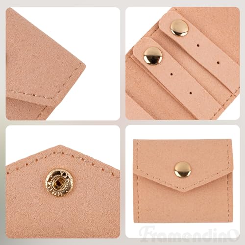 Framendino 2 Pack Small Velvet Jewelry Pouches for Travel