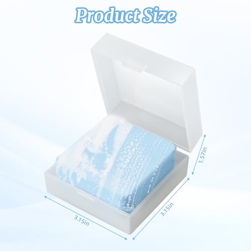 Portable Travel Soap Case with Draining Pad - Leak-Proof Square Soap Holder
