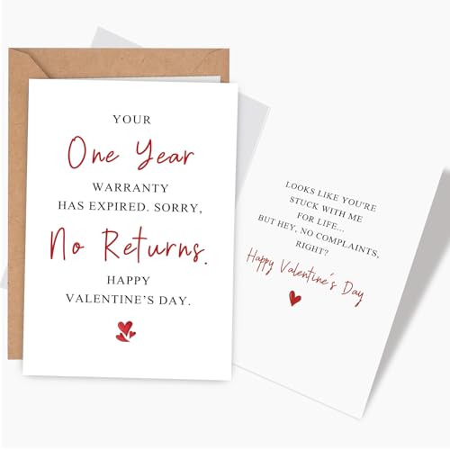 Funny Valentine's Day Card for Husband and Wife - Sarcastic Greeting