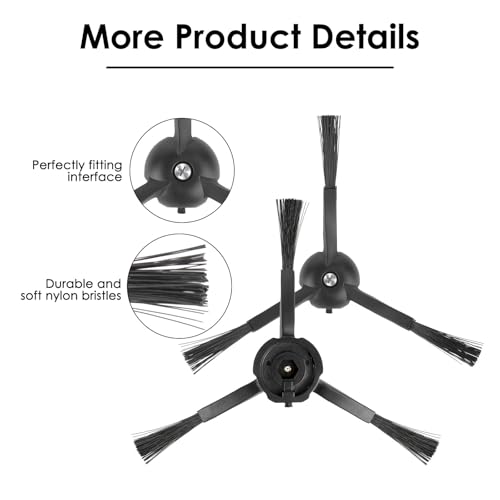 5-Pack Replacement Side Brushes for Roborock Q5 Max+, S8 MaxV Ultra