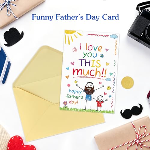 Interactive Father's Day Card from Kids - I Love My Dad This Much