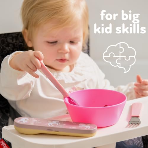 Nuby Galaxy Stainless Steel Toddler Utensil Set with Travel Case