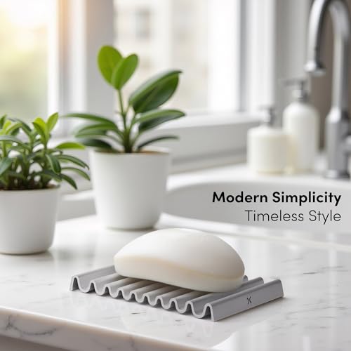 Xympo Aluminum Soap Dish (Pack of 2) - Rustproof & Modern Design