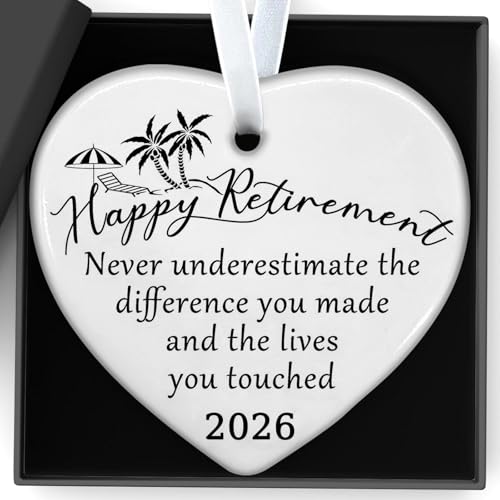 Ceramic Retirement Ornament 2026 - Heartfelt Gift for Women