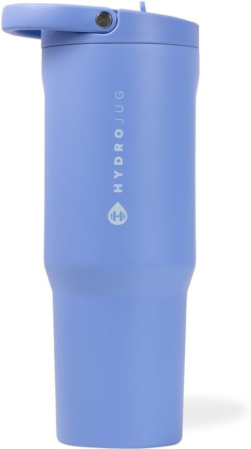 HydroJug Sport - 32oz Stainless Steel Tumbler with Straw | Vacuum Insulated & Leakproof, Light Blue