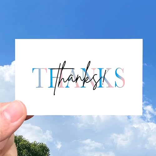 Elegant Gradient Thank You Cards - Pack of 100, Durable Design