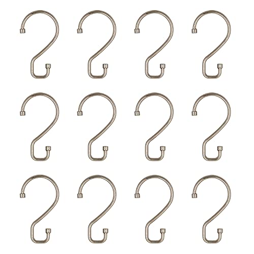 Bath Bliss S-Hook Shower Curtain Rings - 12 Pack, Satin Finish