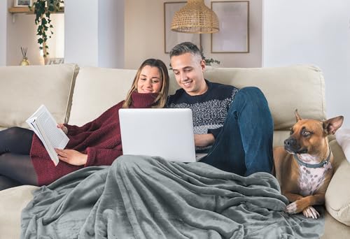Utopia Bedding Twin Fleece Blanket - Soft Ash Grey, 60x80 Inch