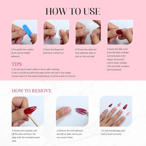 Handmade Press on Nails Medium Square Acrylic False Nails with Grid Design