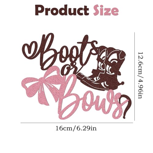 Boots or Bows Cake Topper for Gender Reveal & Baby Showers