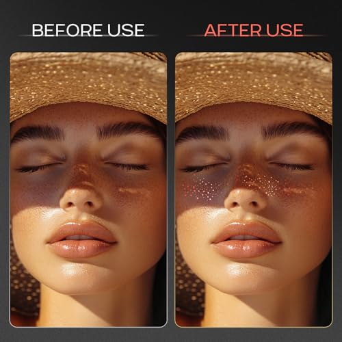 Rose Gold Glitter Freckles Face Tattoo Sparkle Makeup Patches 4pcs