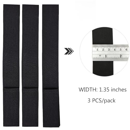 3Pcs Elastic Wig Melt Band 3.5cm Width Adjustable Edge Laying Band Set