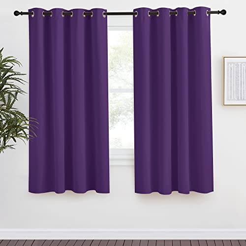 NICETOWN Royal Purple Blackout Curtain Panel, 55 x 57 Inch