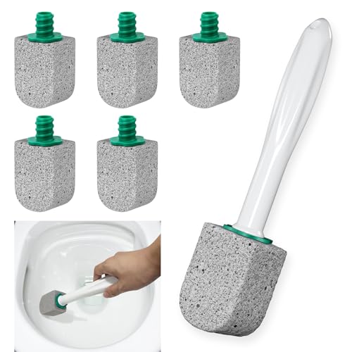 Pumice Stone Toilet Bowl Cleaner with Long Handle - 5 Pack