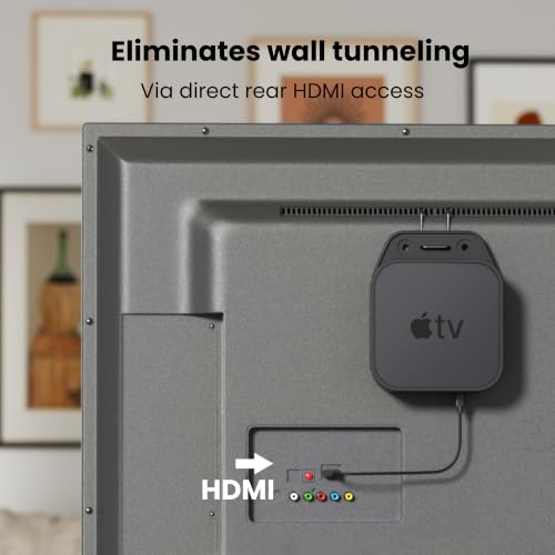 Silicone TV Mount for All Apple TV Generations - No Drill, Wall-Mounted, Anti-Scratch