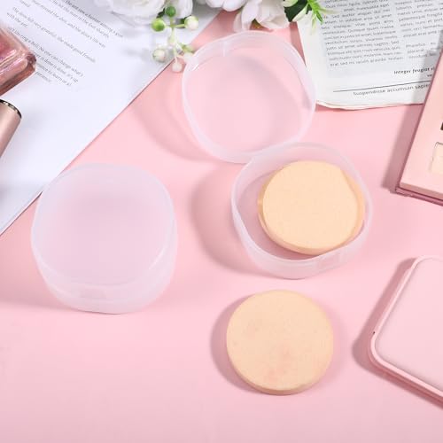 Travel Cotton Pad Case - 2 Pack Portable Organizer with Snap Lid