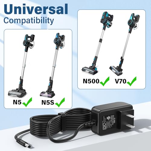 Replacement Charger for INSE N5S N5 N670 N570 Stick Vacuum