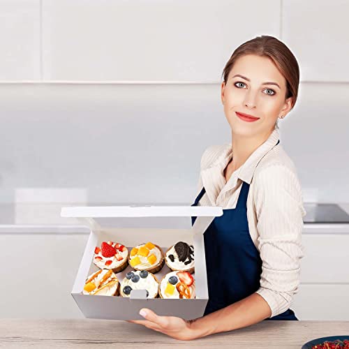 10-Pack Cupcake Boxes with Inserts and Window - 6 Cupcake Carrier