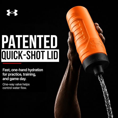 Under Armour 32 oz Squeeze Sports Water Bottle with Quick-Shot Lid