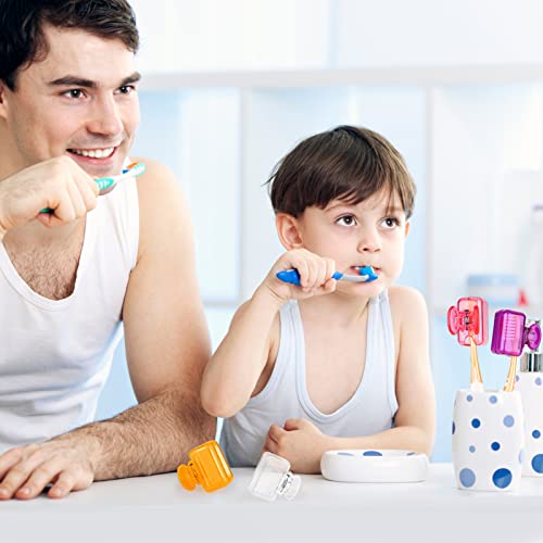 Hxezoc 4 Pack Travel Toothbrush Head Covers - Portable Plastic Protectors