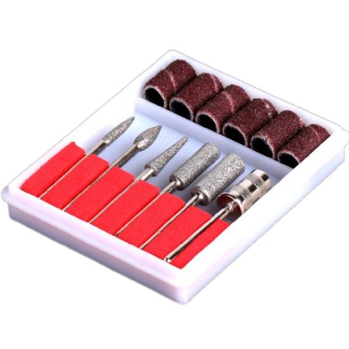 CJESLNA 6-Piece Nail Drill Bits Set for Acrylic Manicure & Electric File
