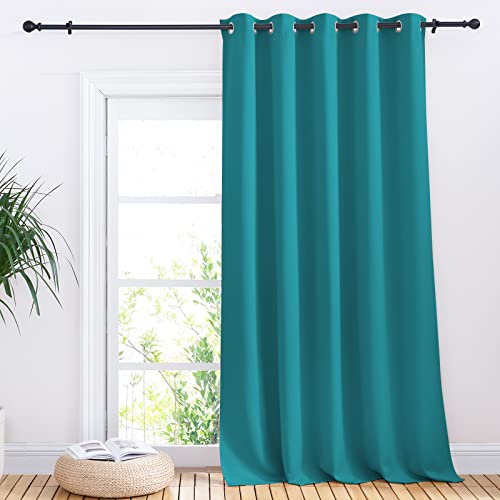 NICETOWN Thermal Insulated Blackout Curtain Panel, Peacock Teal, 70x95 Inch